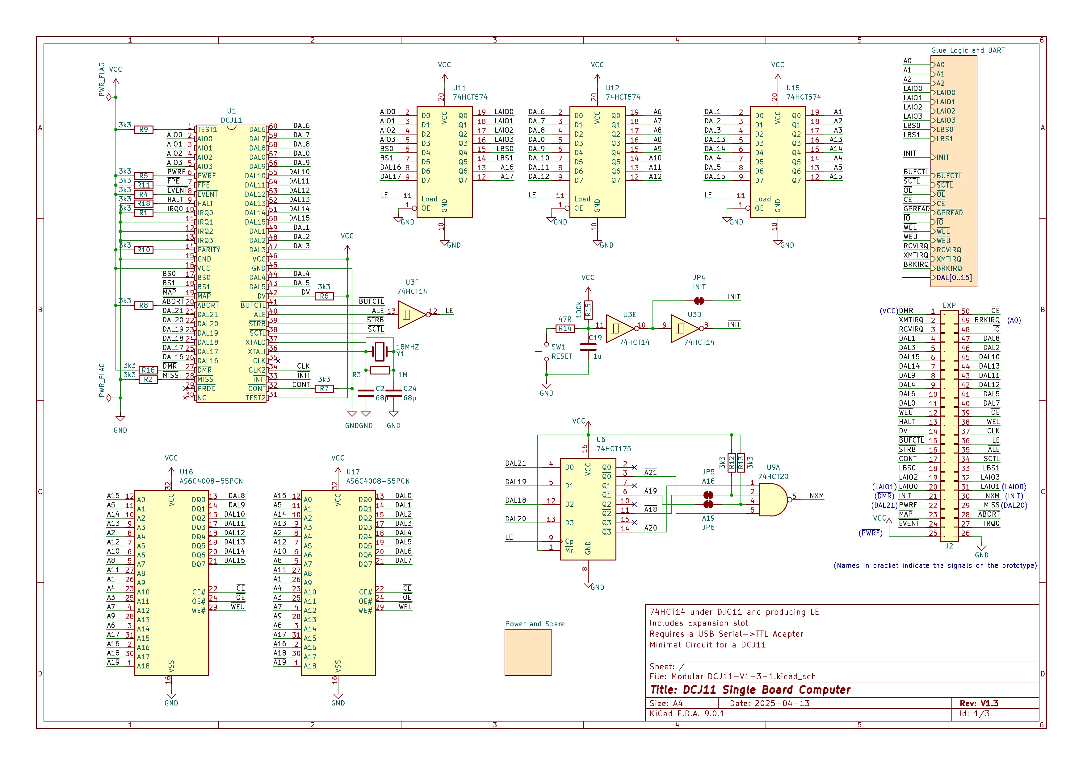 DCJ11 SBC with TTL logic